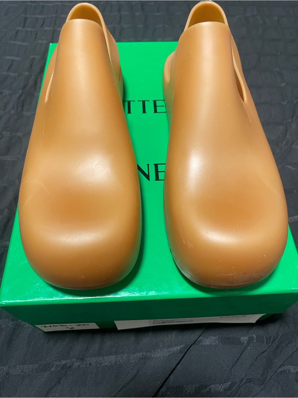 Bottega Veneta Caramel Brown Slip-On Clogs